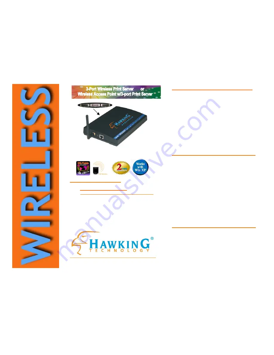 Hawking WA739P Specifications Download Page 1