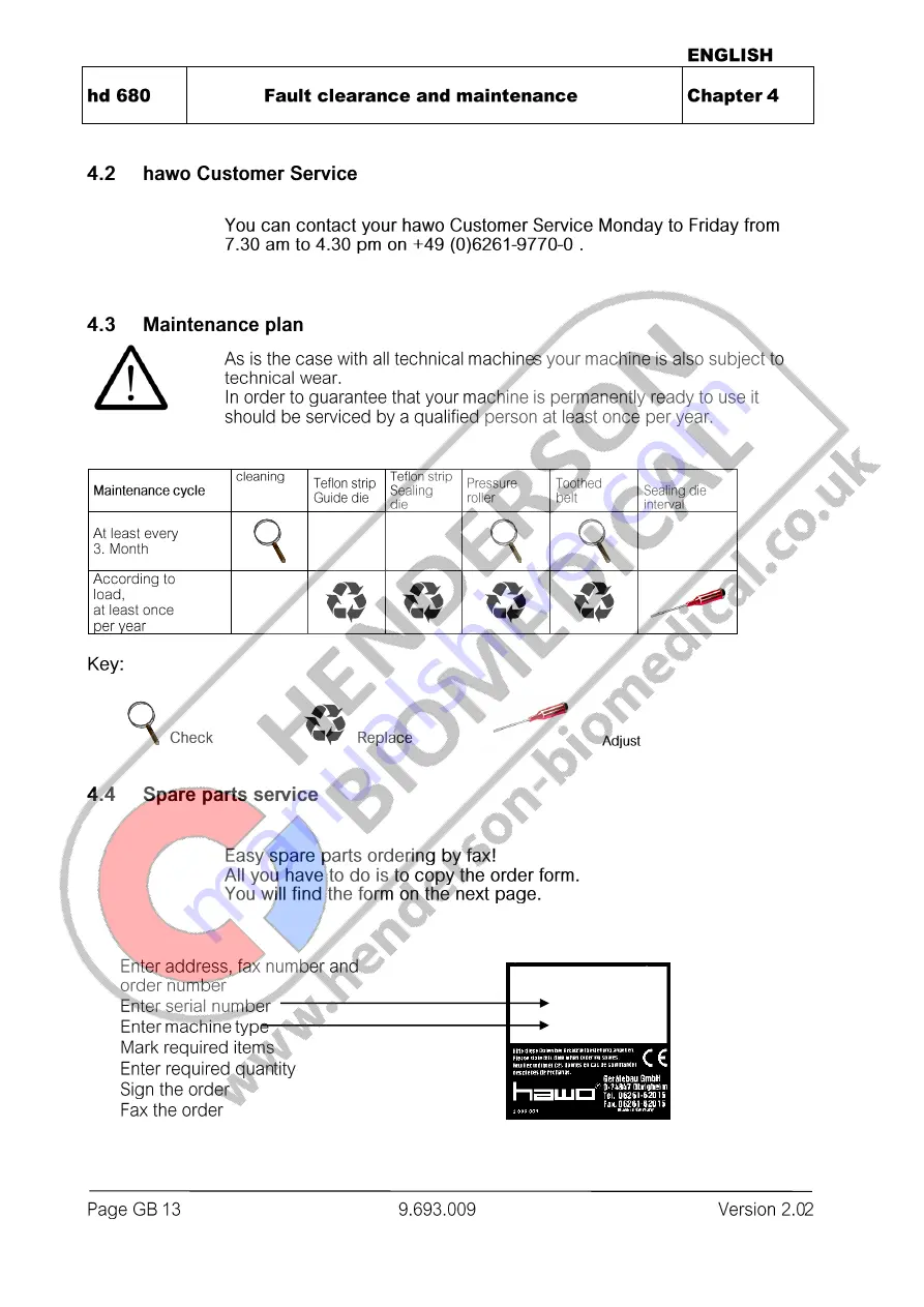 hawo hd 680 DE Instruction Manual Download Page 13