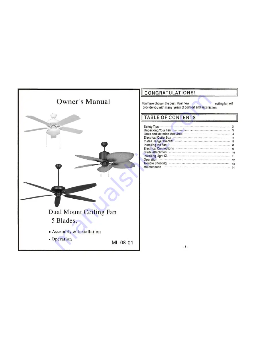 hayneedle ML-08-01 Owner'S Manual Download Page 1