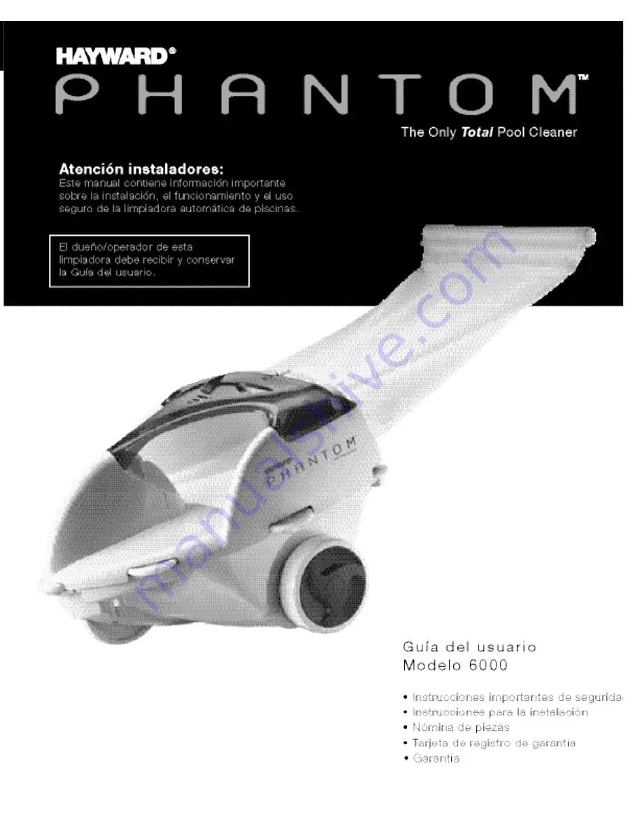 Hayward Phantom 6000 Скачать руководство пользователя страница 22