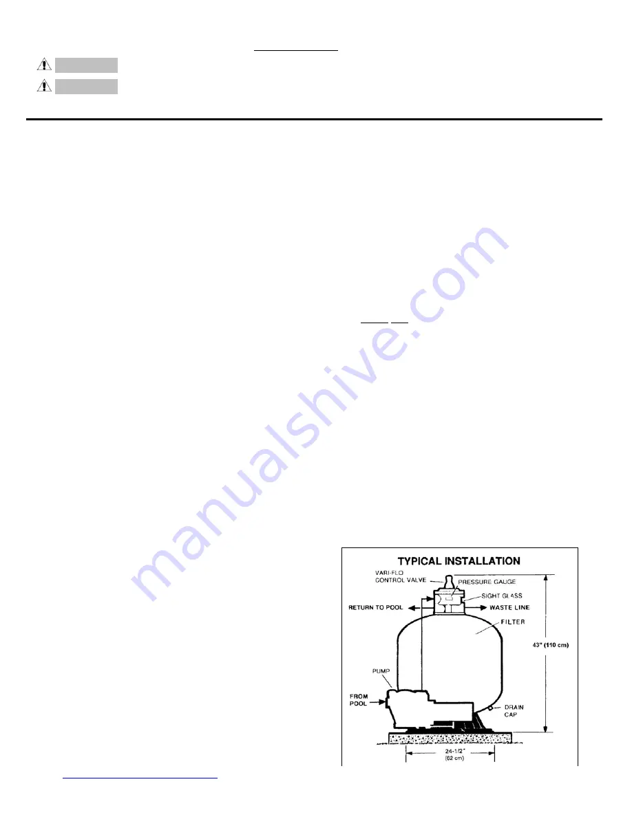 Hayward Pro Series Top-Mount Owner'S Manual Download Page 3