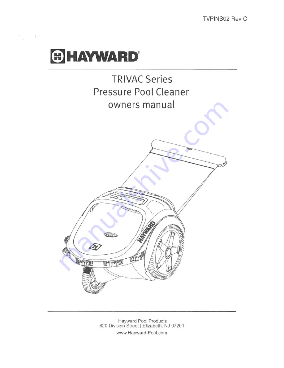 Hayward TRIVAC series Owner'S Manual Download Page 1