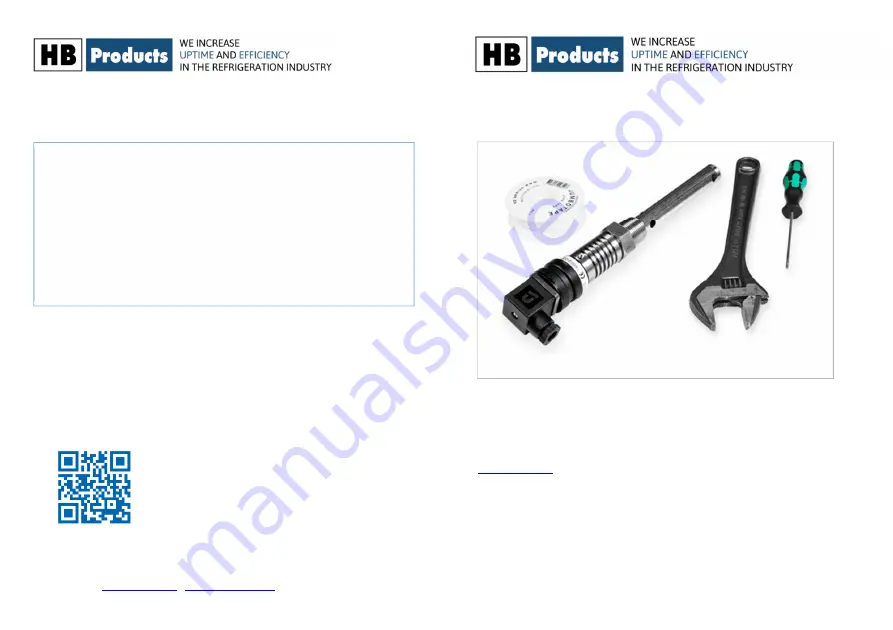 HB Products HBSC2 Quick Manual Download Page 1