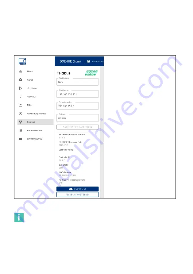 HBK DSE Operating Manual Download Page 171