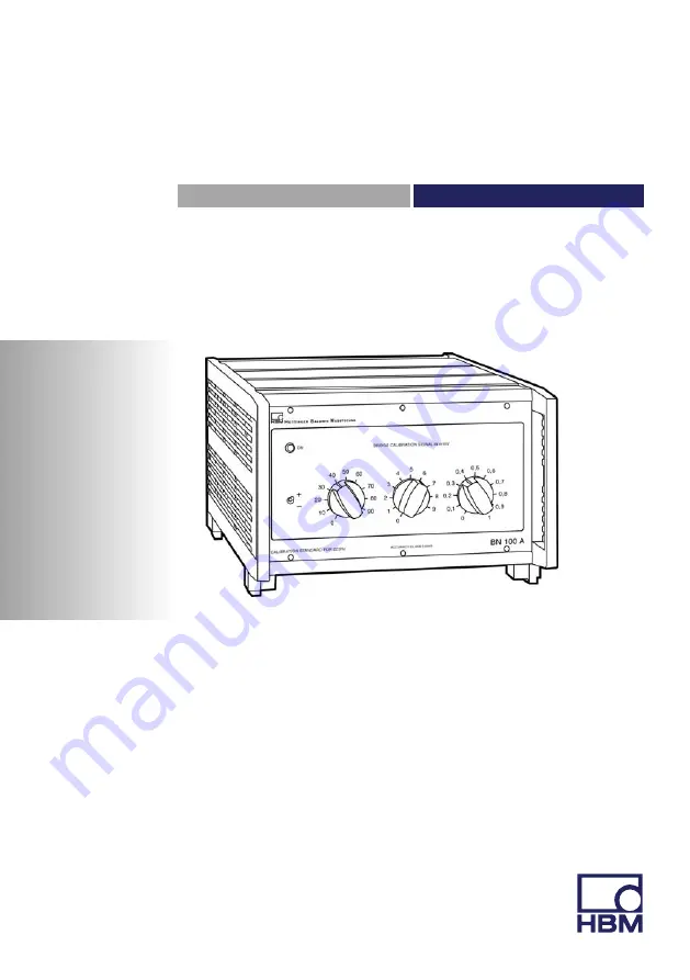 HBM BN100A Operating Manual Download Page 20