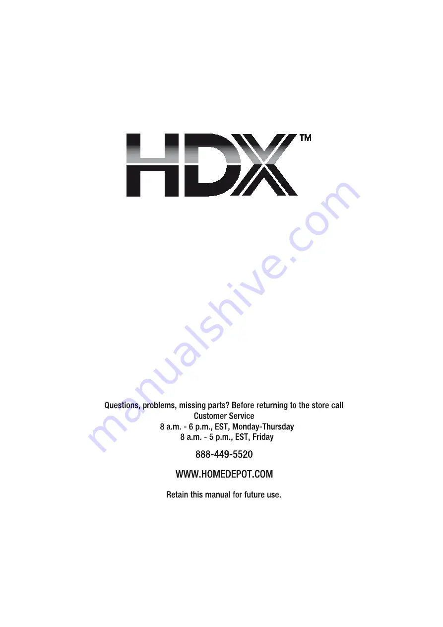 HDX HD142460-6MCPS Use And Care Manual Download Page 6