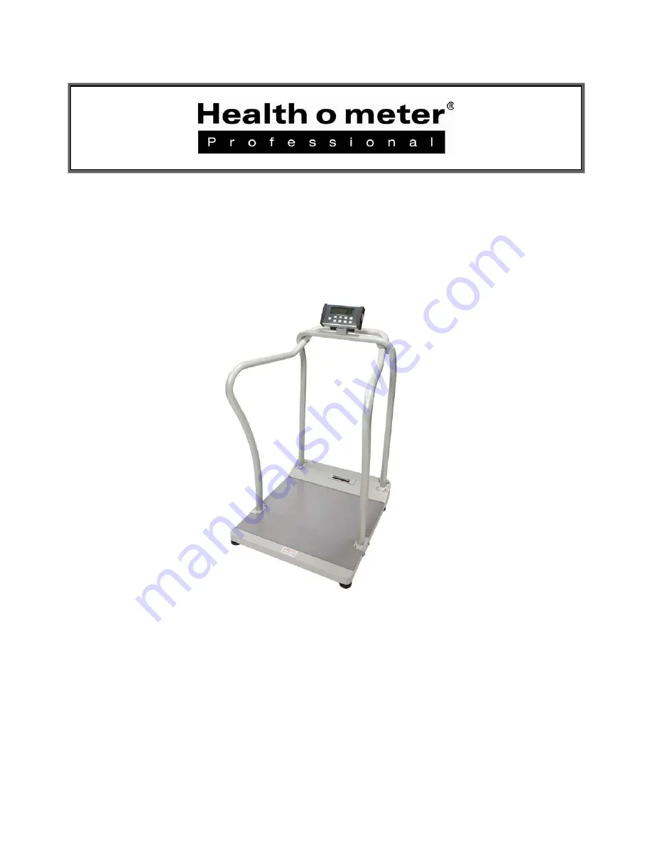 Health O Meter 2101KL User Instructions Download Page 1