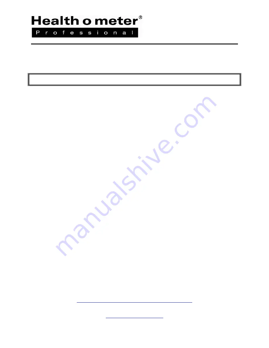 Health O Meter 2400KL User Instructions Download Page 2