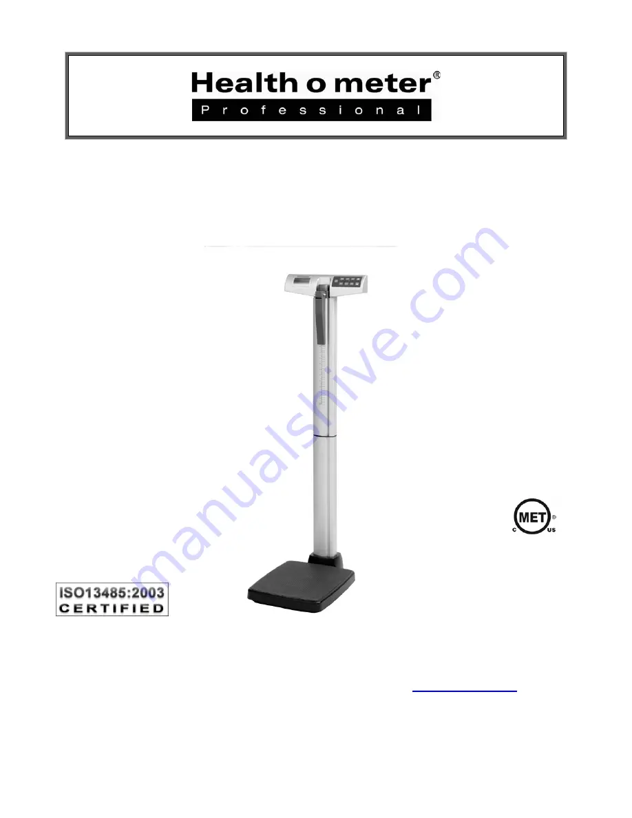 Health O Meter 500KL User Instructions Download Page 49