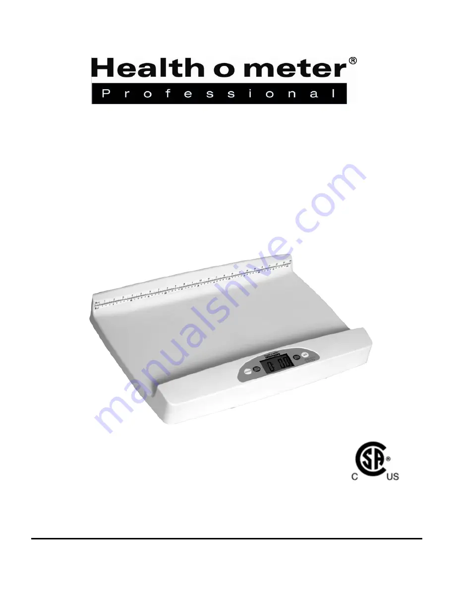 Health O Meter 553KL User Instructions Download Page 1