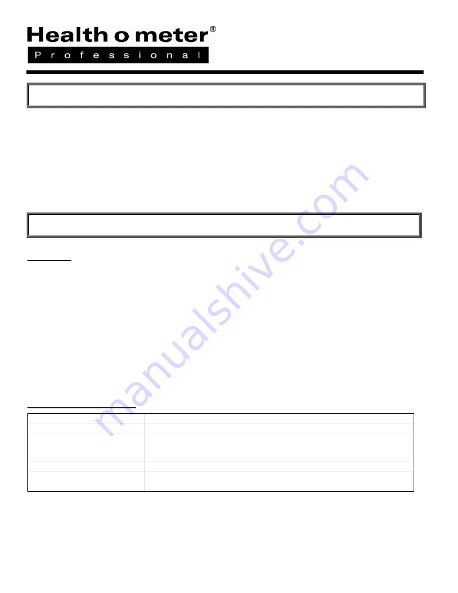 Health O Meter 753KL User Instructions Download Page 3