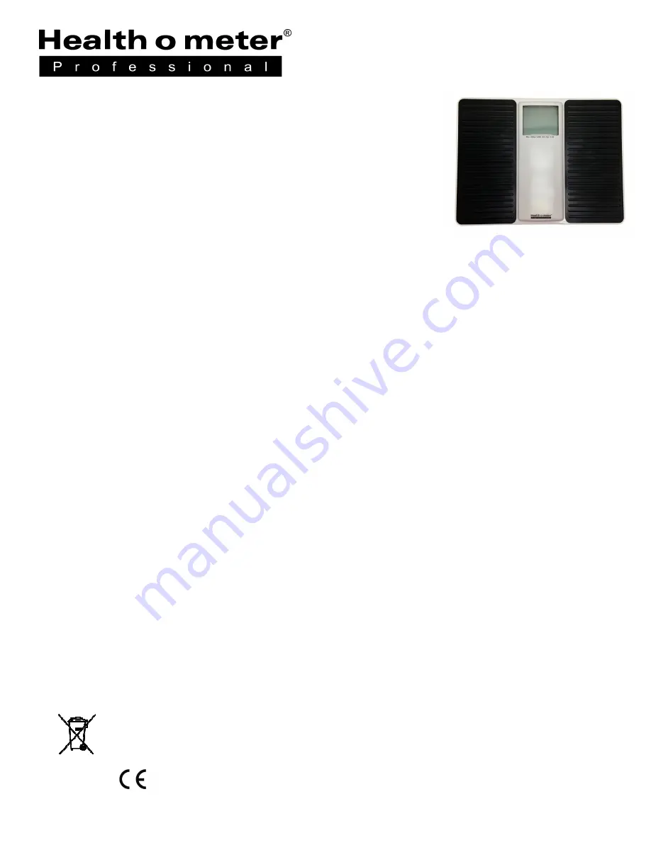 Health O Meter 880KL User Instructions Download Page 1