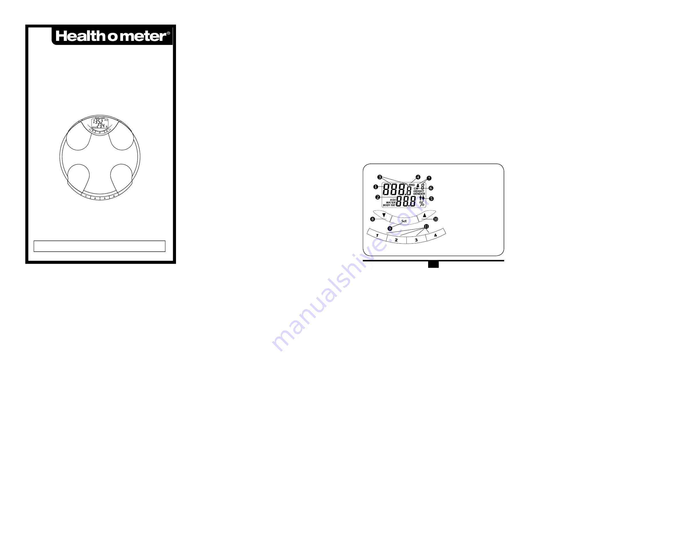 Health O Meter BFM582 (Spanish) Manual Del Usuario Download Page 2