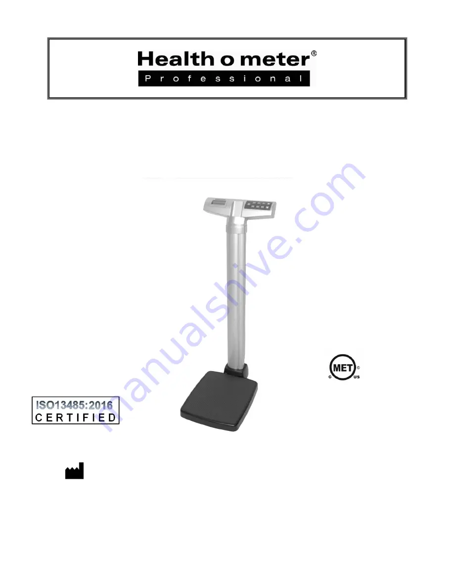 Health O Meter Professional 499KG User Instructions Download Page 47