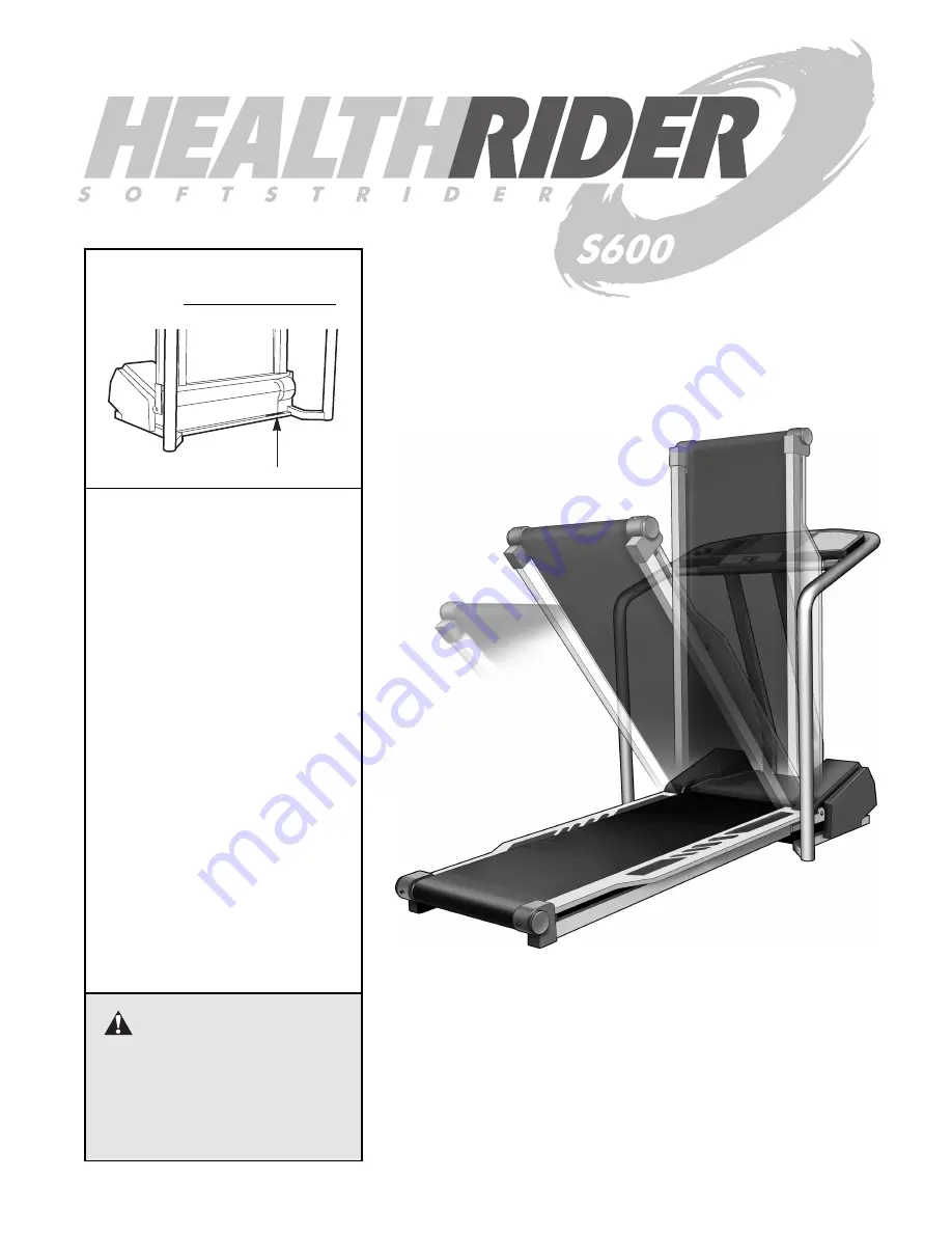 Healthrider Sotfstrider S600 User Manual Download Page 1