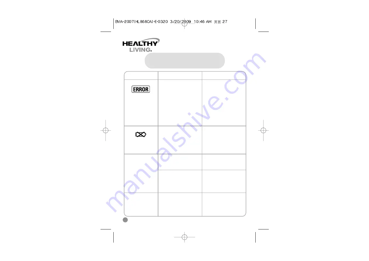 Healthy Living BVA-2007 Owner'S Manual Download Page 25