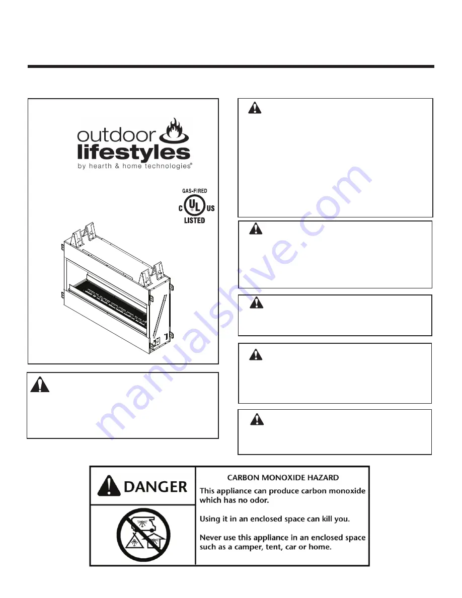 Hearth and Home Technologies Outdoor Lifestyles ODLANAIGST-48 Installation Manual Download Page 1