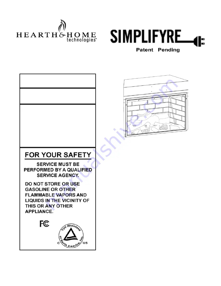 Hearth and Home Technologies Simplifyre SFE-26 Скачать руководство пользователя страница 1