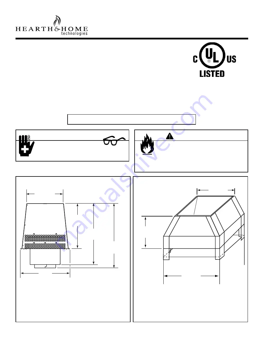 Hearth and Home Technologies Square Termination Cap TS345 Installation Instructions Download Page 1