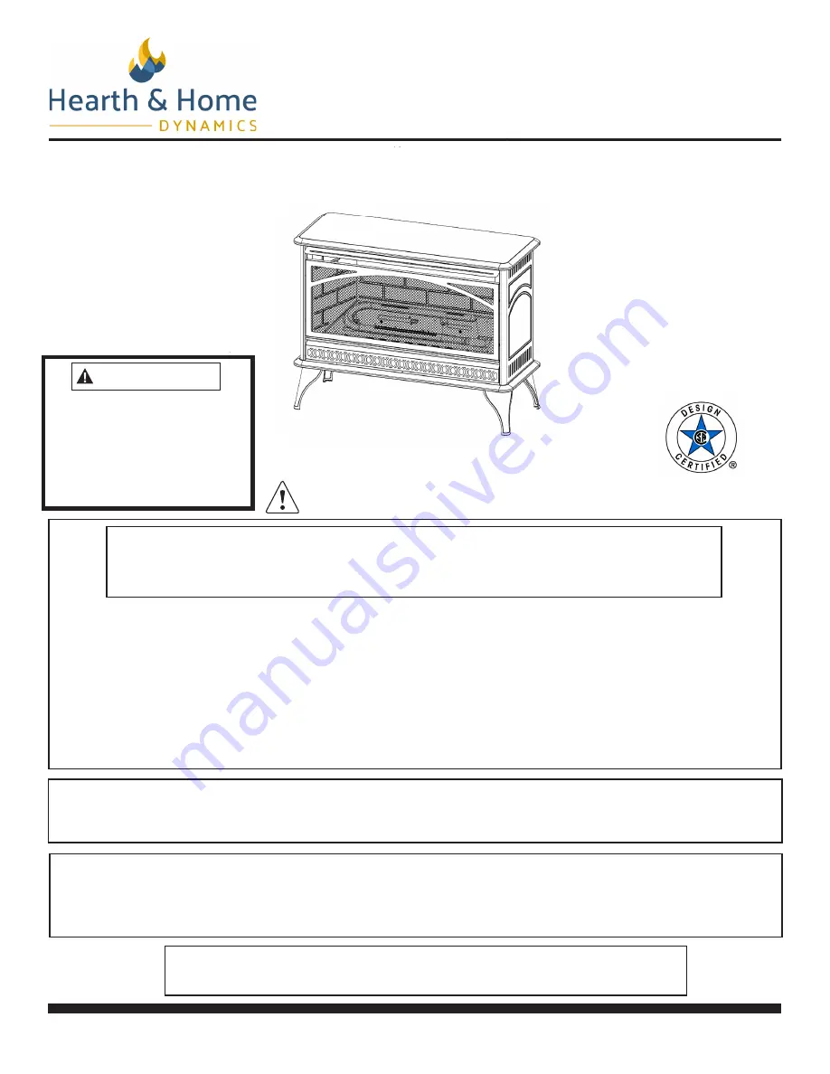 Hearth & Home HHSTDF26I User'S Manual And Operating Instructions Download Page 33