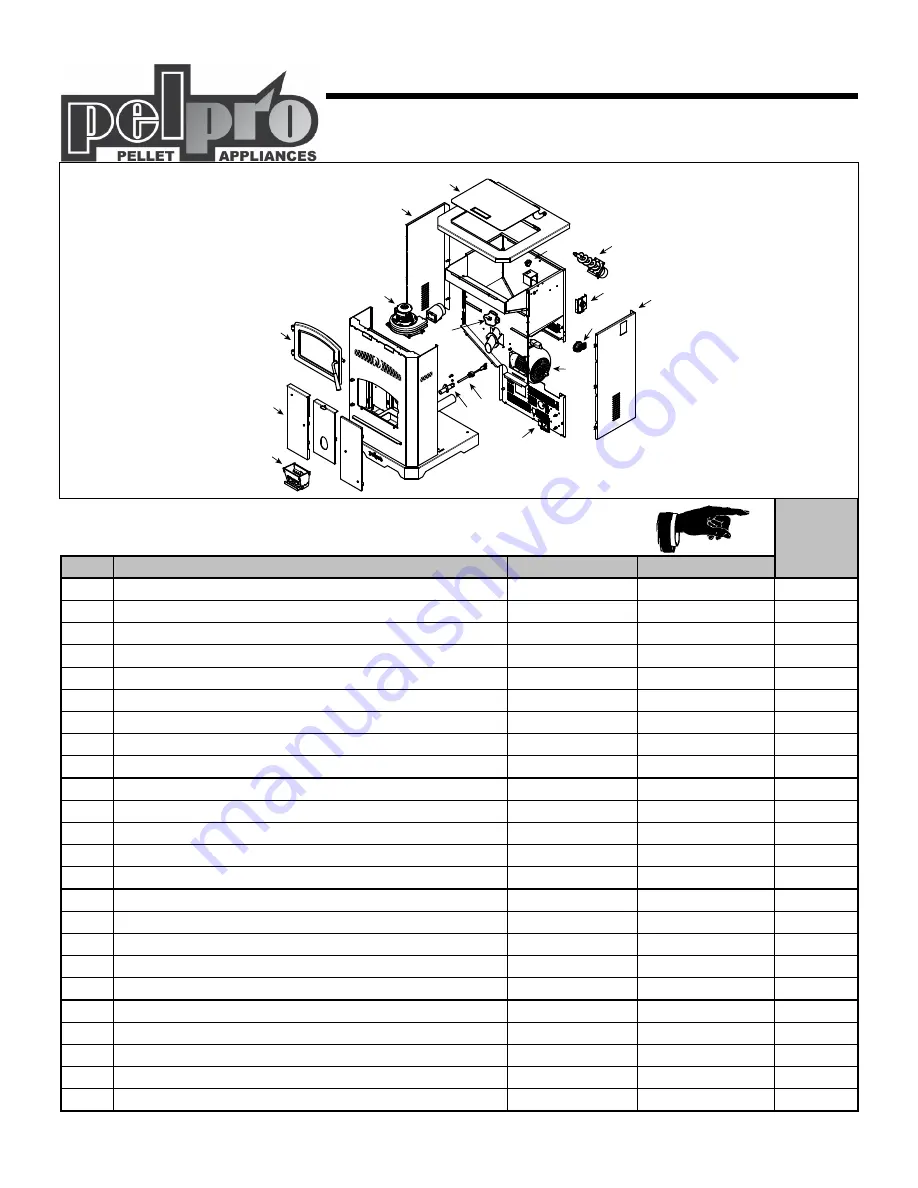 Hearth & Home pelpro PP130 Service Manual Download Page 11