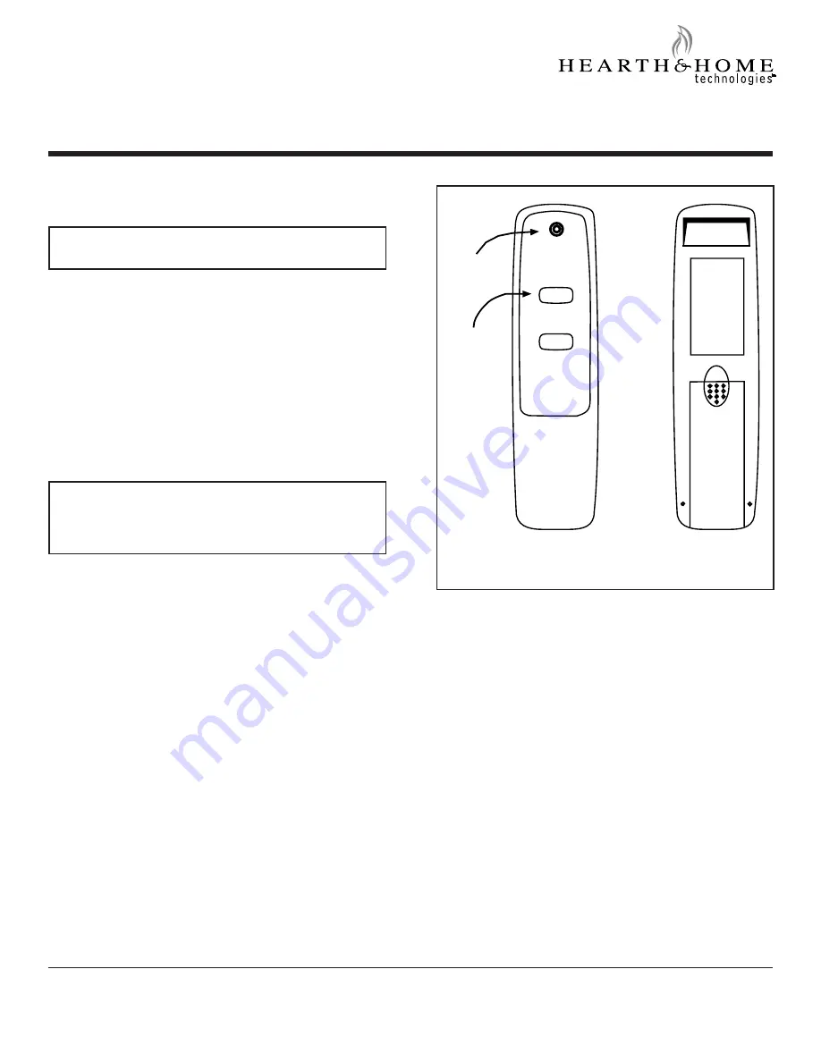 Hearth & Home RC-CON Installation And Operating Instructions Download Page 1