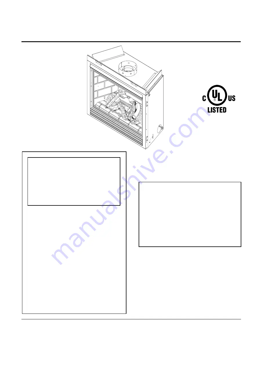 Hearth Technologies Heat-N-Glo 8000TVC Installer Manual Download Page 1