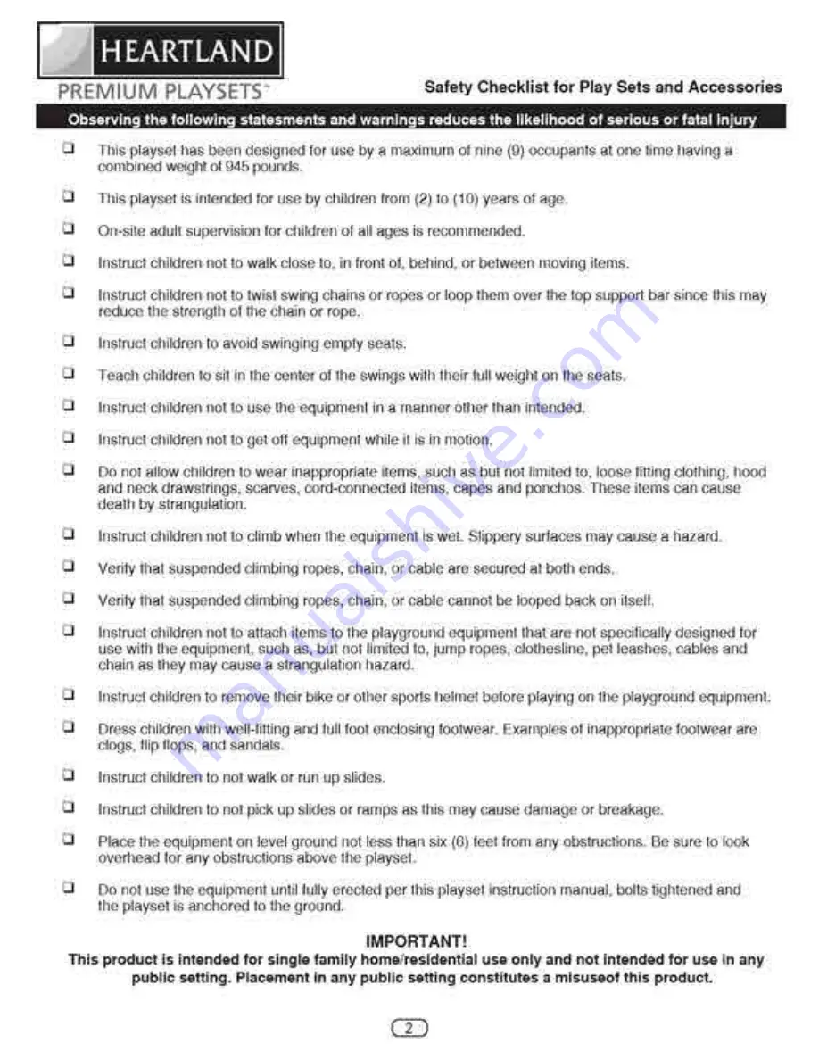 Heartland 4046 Assembly Manual Download Page 4