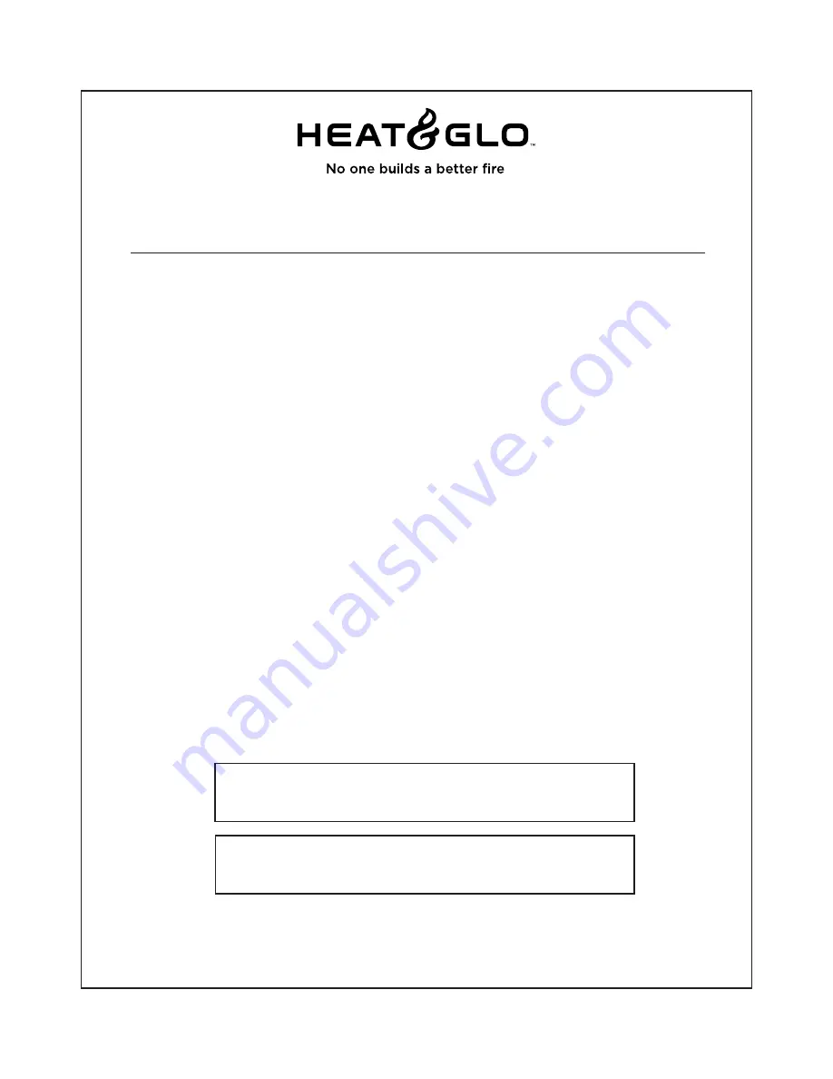 Heat & Glo 550TRSI-AUF Manual Download Page 2