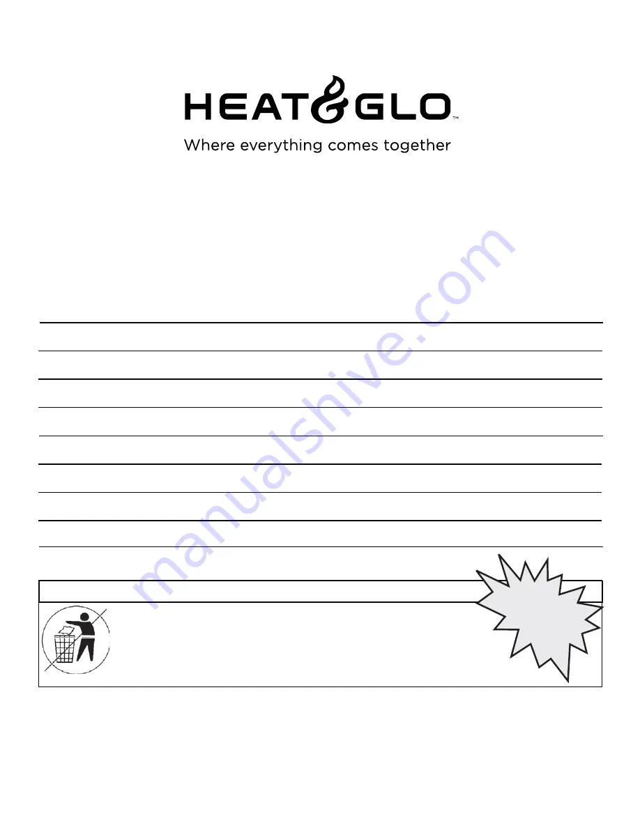 Heat & Glo TiaraE Owner'S Manual Download Page 16