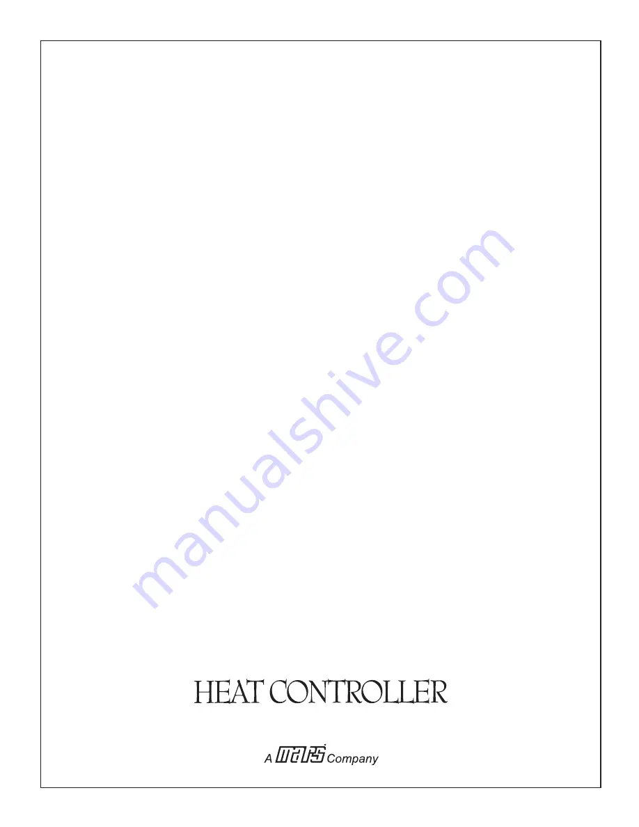 Heat Controller HBH Series Engineering Design Manual Download Page 26