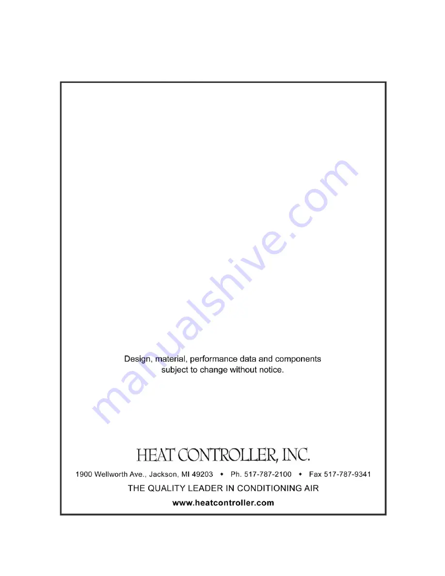 Heat Controller RPHE-093G Series Installation & Operation Manual Download Page 26