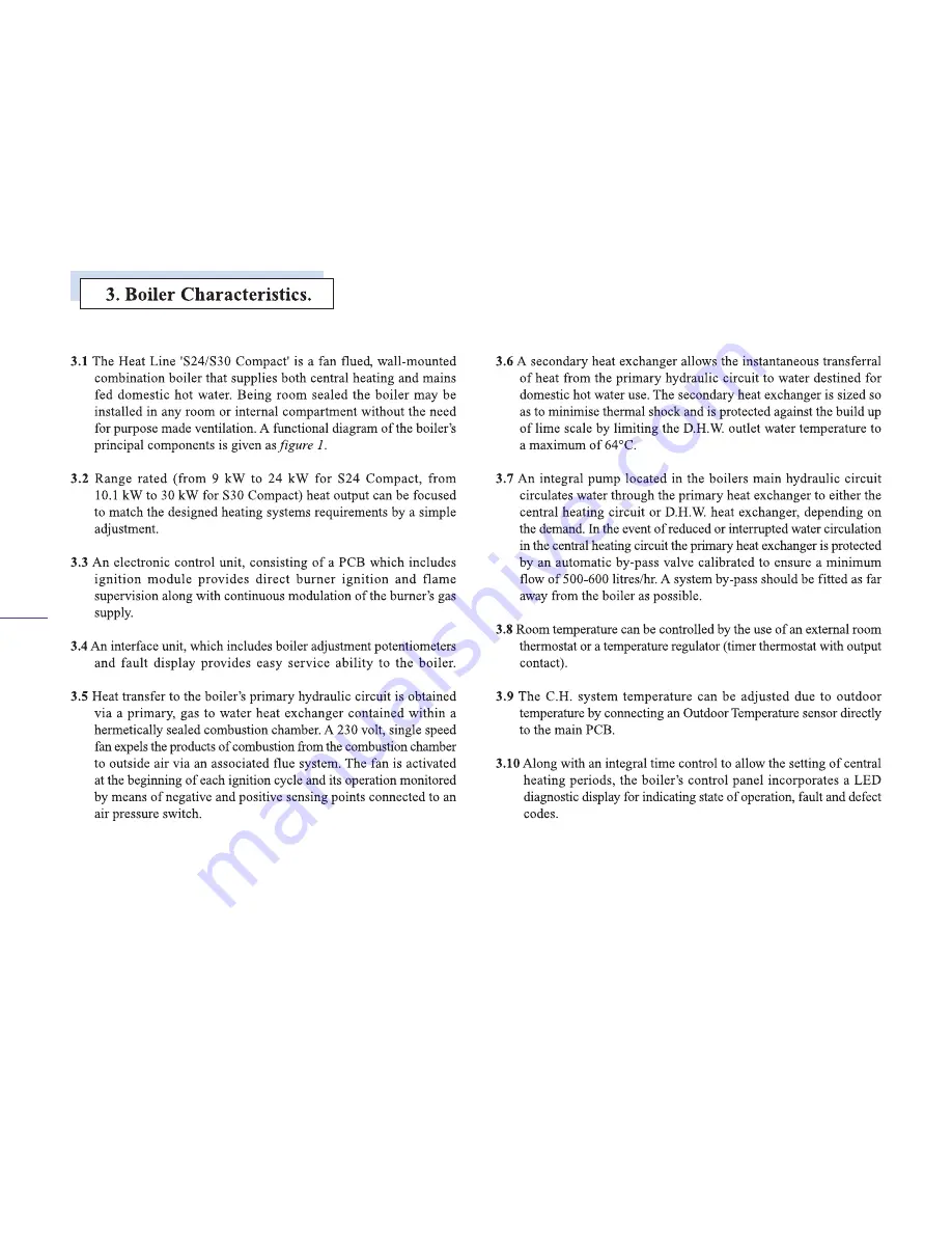 Heat Line S24 compact Installation, Servicing  & User Instructions Download Page 9