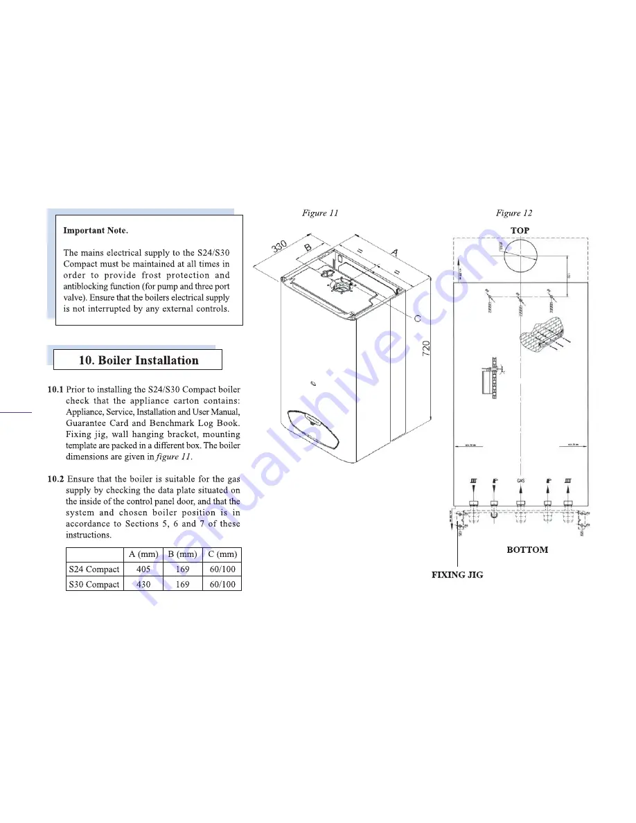 Heat Line S24 compact Installation, Servicing  & User Instructions Download Page 21