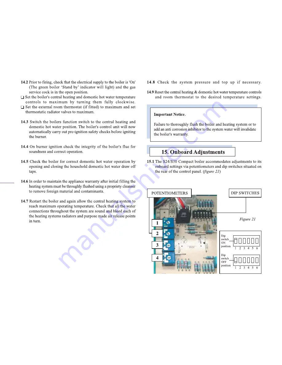 Heat Line S24 compact Installation, Servicing  & User Instructions Download Page 28