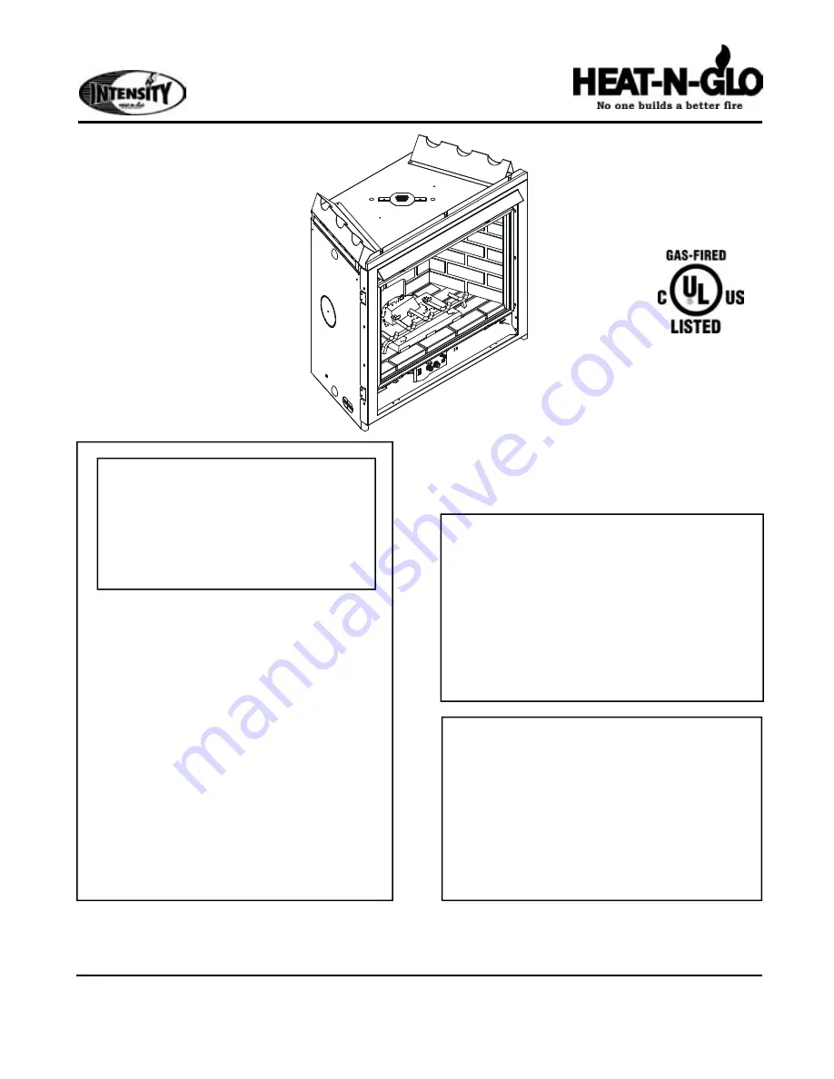 Heat-N-Glo 6000TRXI Installer'S Manual Download Page 1