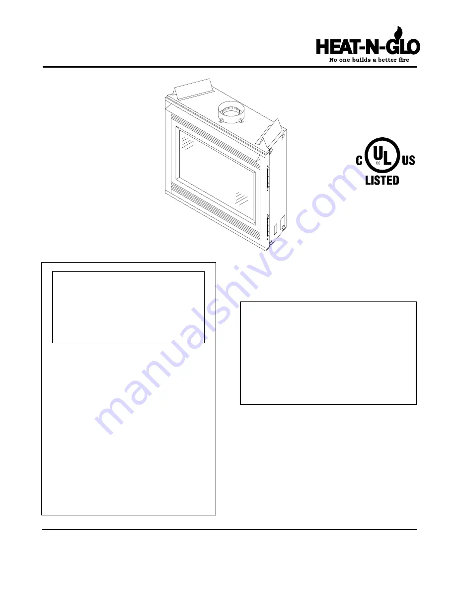 Heat-N-Glo 6000TVB Installer'S Manual Download Page 1