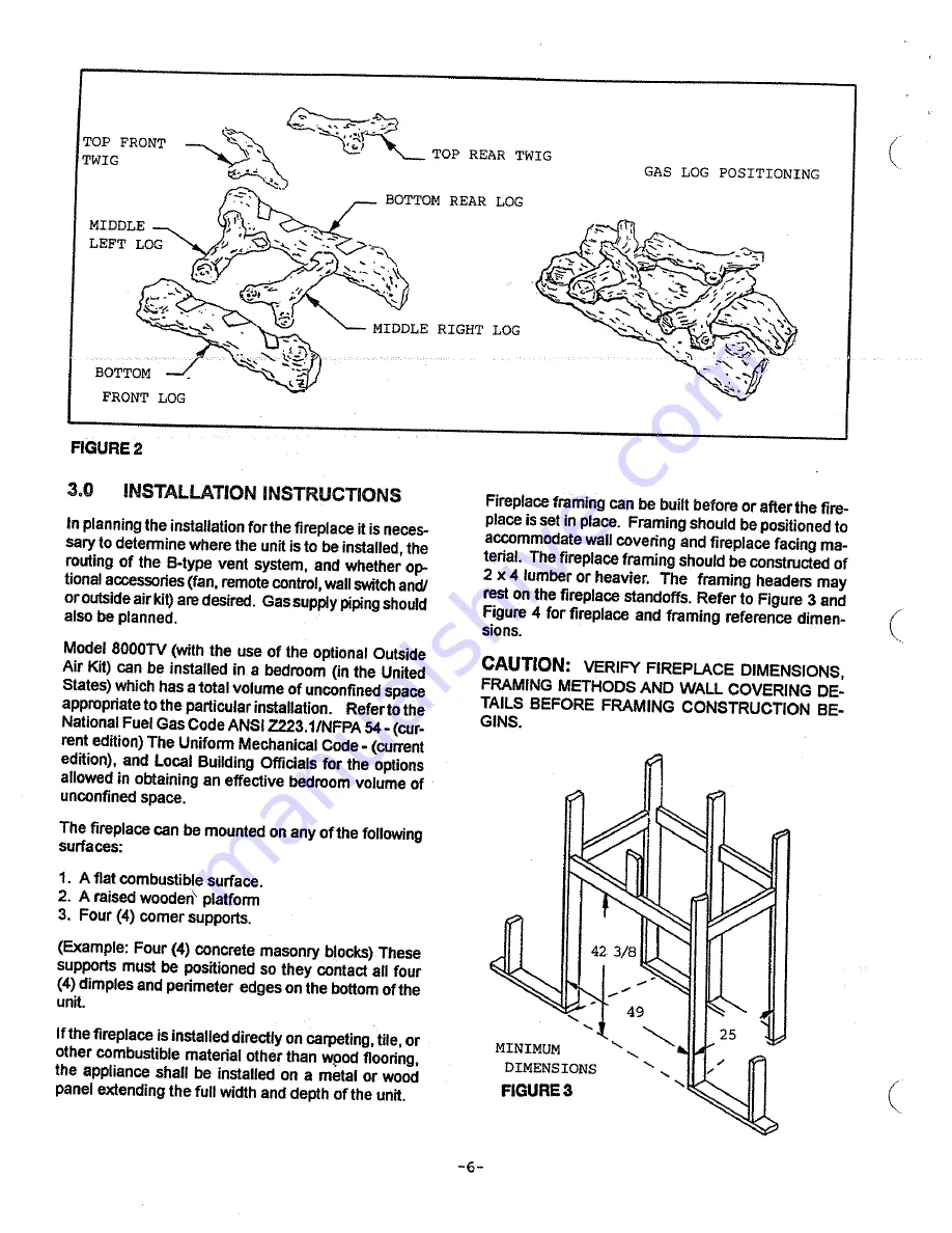 Heat-N-Glo 8000TV Installation And Operation Instructions Manual Download Page 7