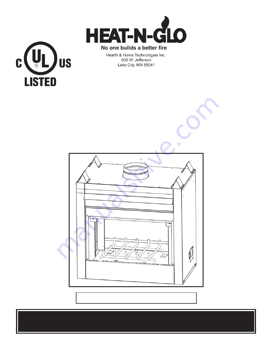 Heat-N-Glo HST-38ND Installation & Operating Instructions Manual Download Page 1