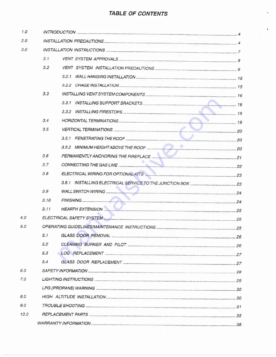 Heat-N-Glo SL-3000 Installation And Operation Manual Download Page 4