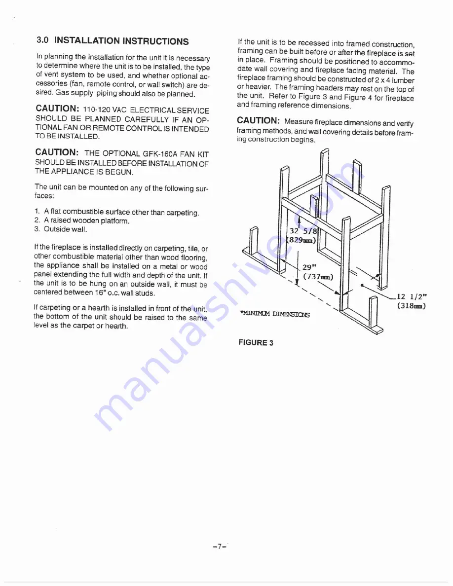 Heat-N-Glo SL-3000 Installation And Operation Manual Download Page 9