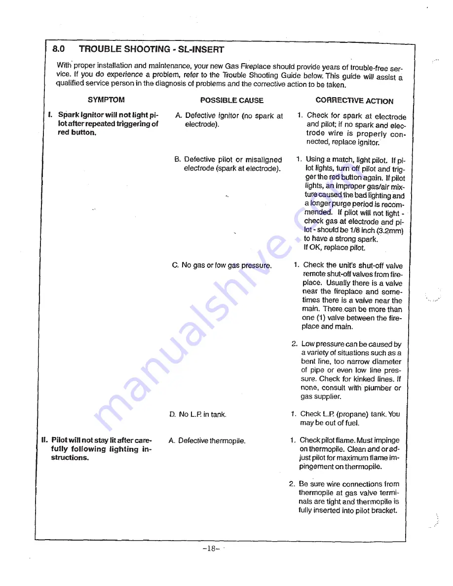 Heat-N-Glo SL-Insert Installation And Operation Instructions Manual Download Page 20