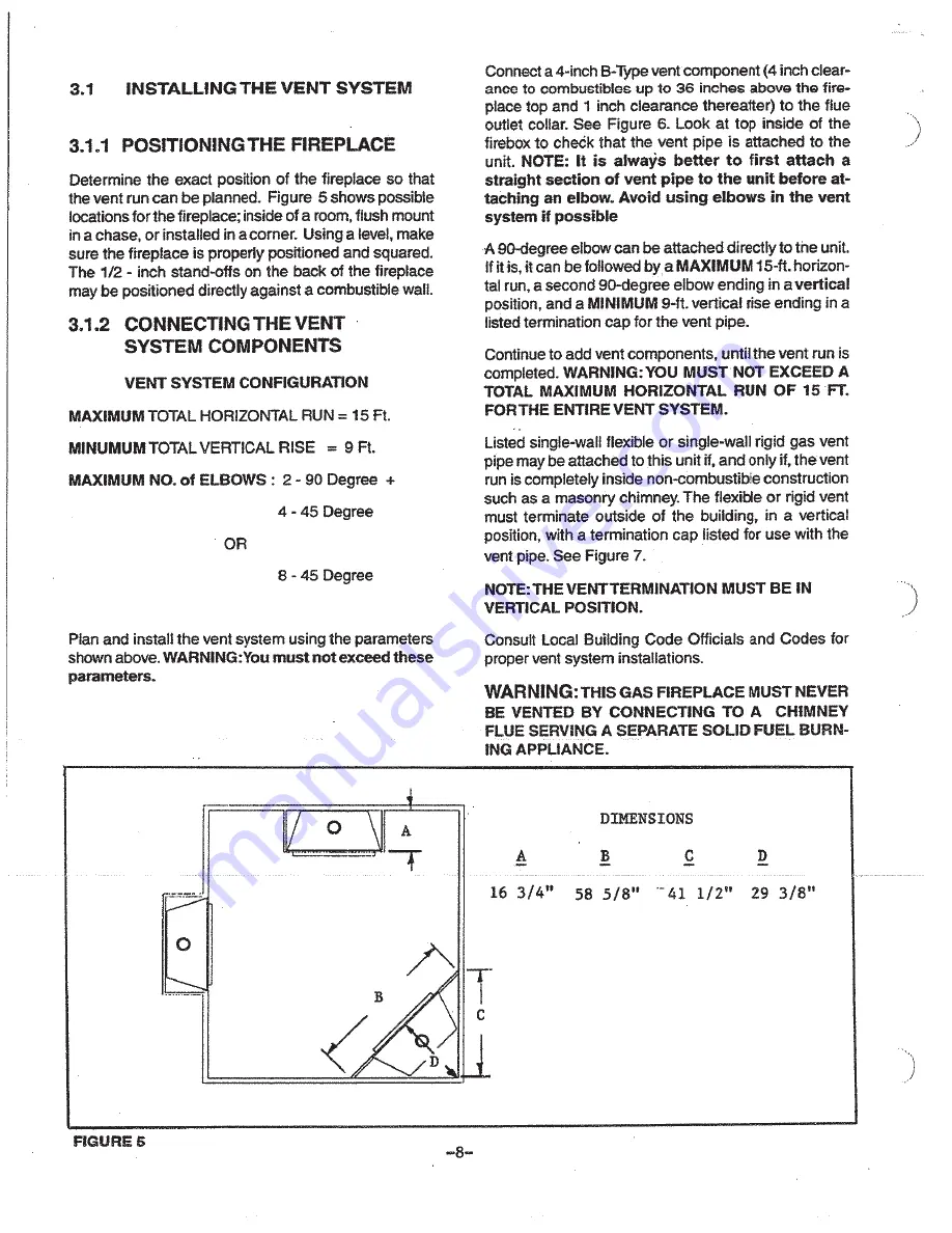 Heat-N-Glo SL-TVBLD Installation And Operation Instruction Manual Download Page 9