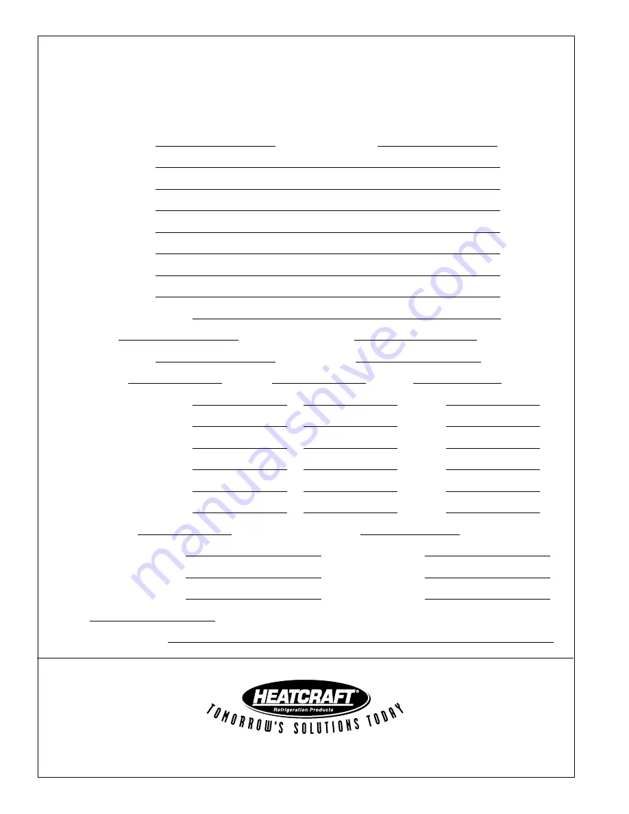 Heatcraft Refrigeration Products H-IM-72A Installation, Operating And Maintenance Manual Download Page 36