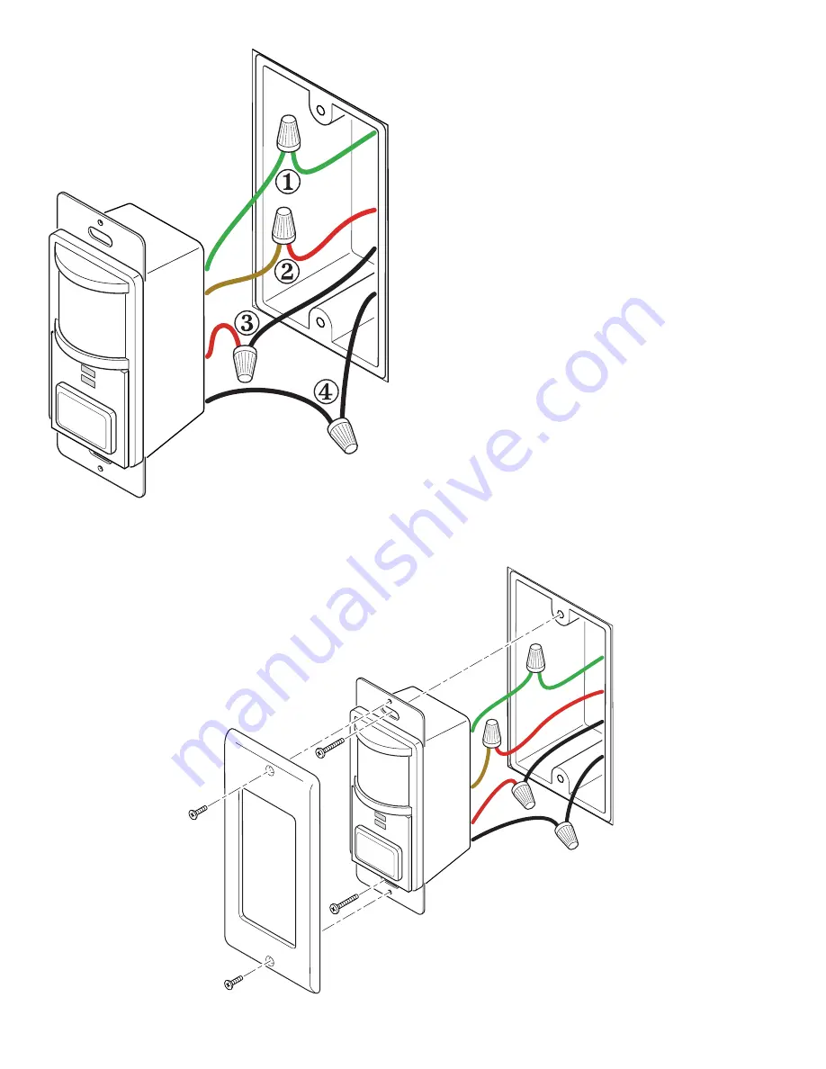 Heath Zenith Motion Sensing 3-Way Wall Switch 6107 Owner'S Manual Download Page 4