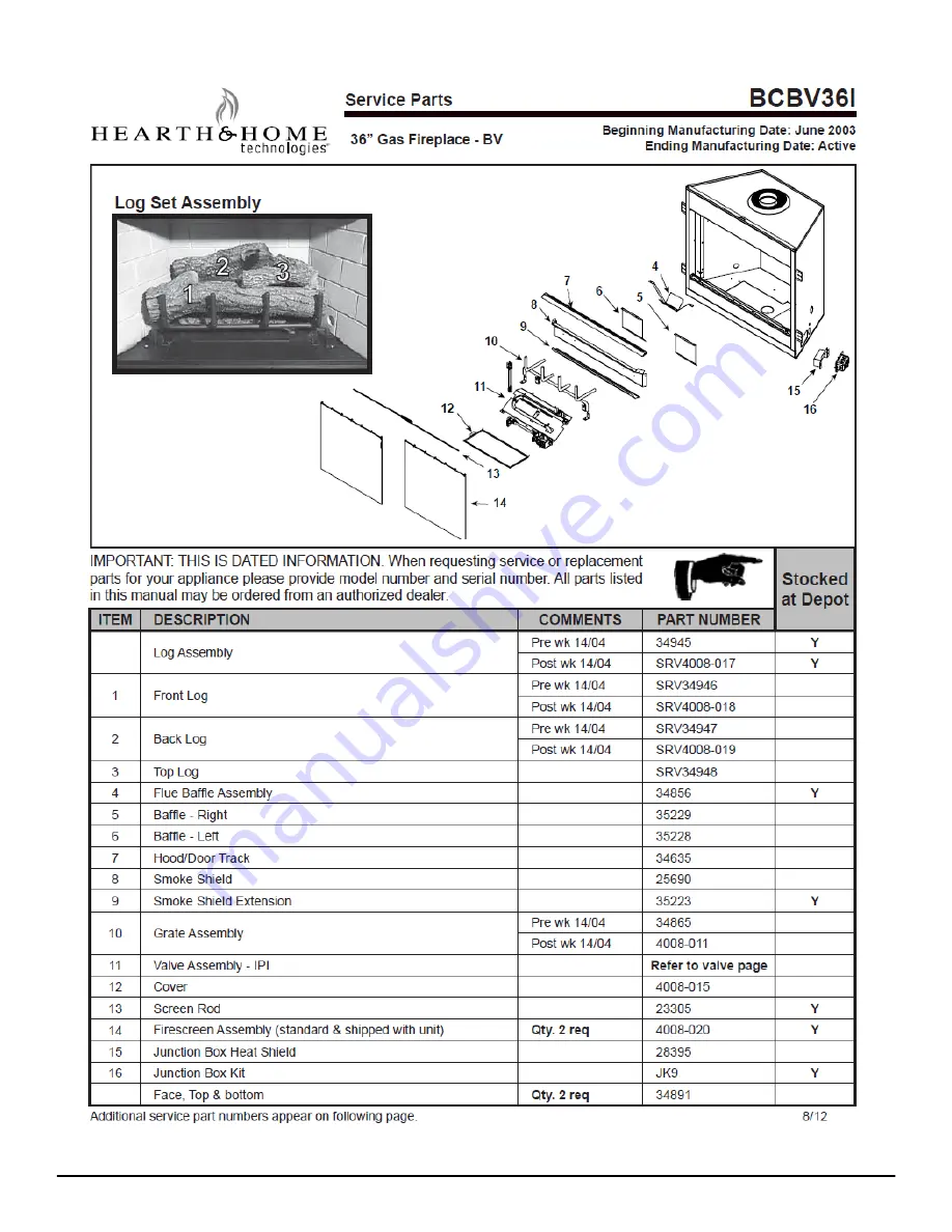 Heatilator B-Vent Gas Fireplace BCBV36 Скачать руководство пользователя страница 38