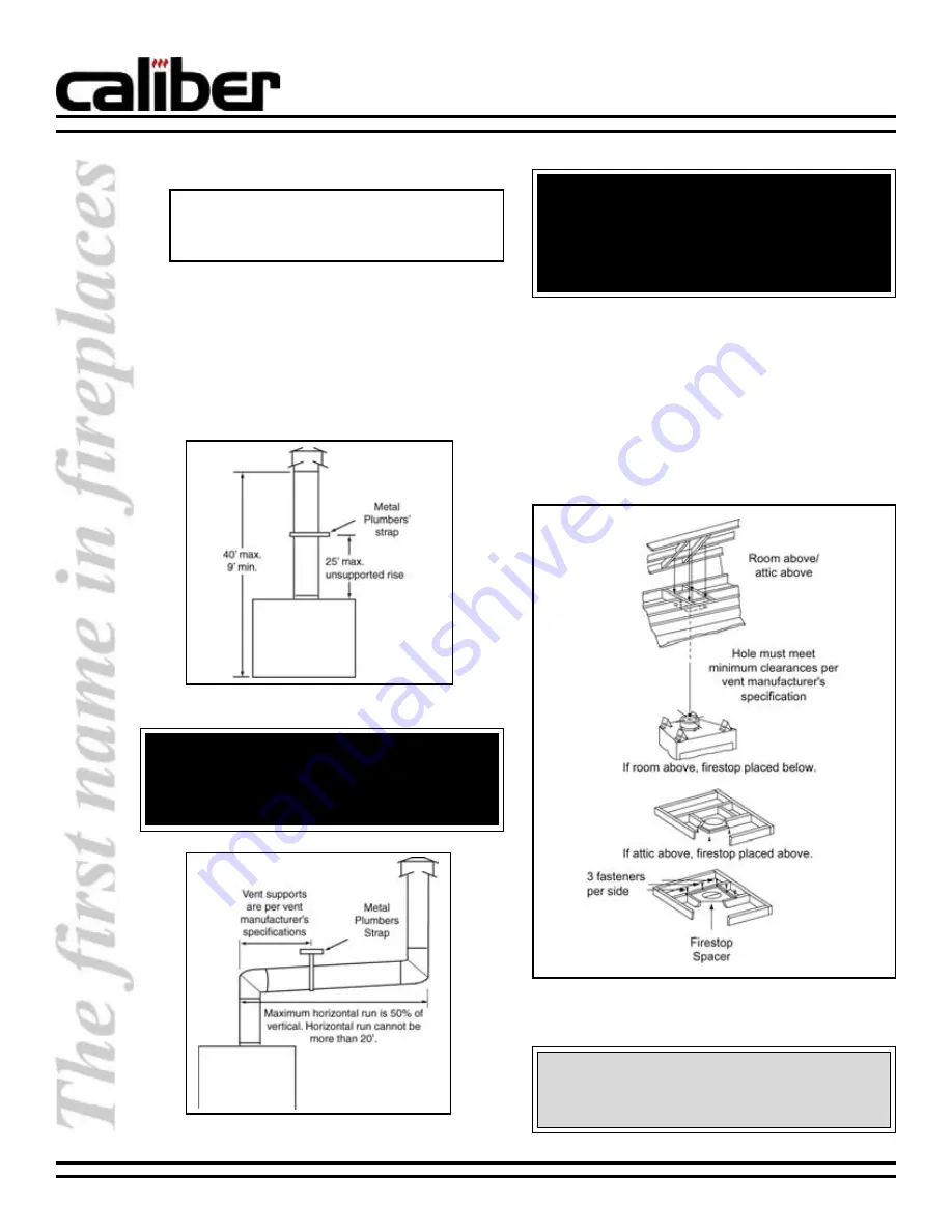 Heatilator CALIBER DESIGNER B-VENT SERIES Скачать руководство пользователя страница 8