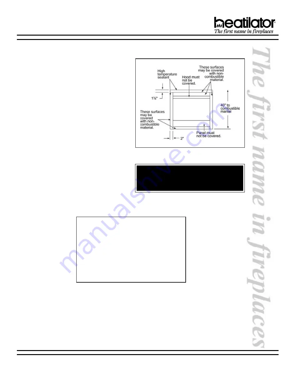 Heatilator CALIBER DESIGNER DIRECT VENT Installation And Operating Instructions Manual Download Page 23