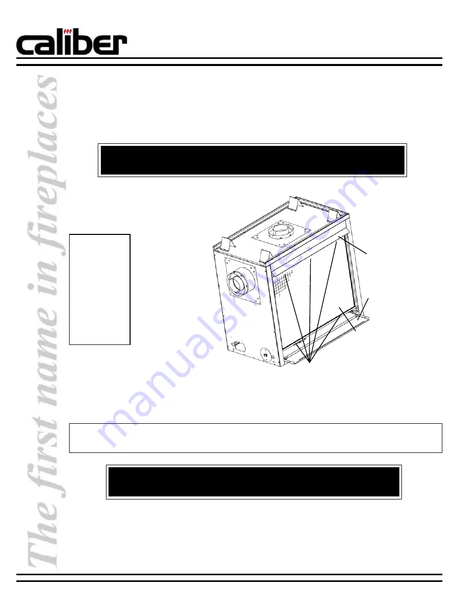 Heatilator CALIBER DESIGNER DIRECT VENT Installation And Operating Instructions Manual Download Page 32