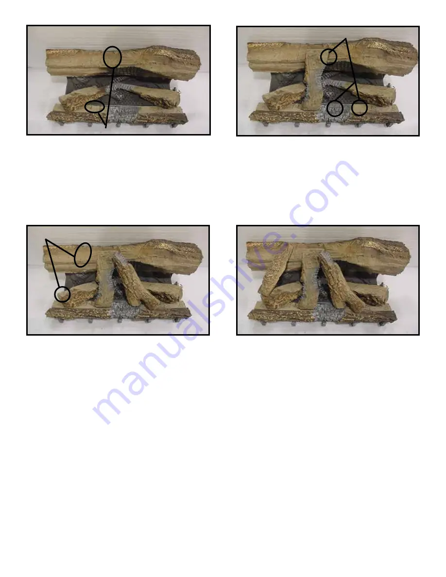 Heatilator CFL-24NG Log Placement Instructions Download Page 2